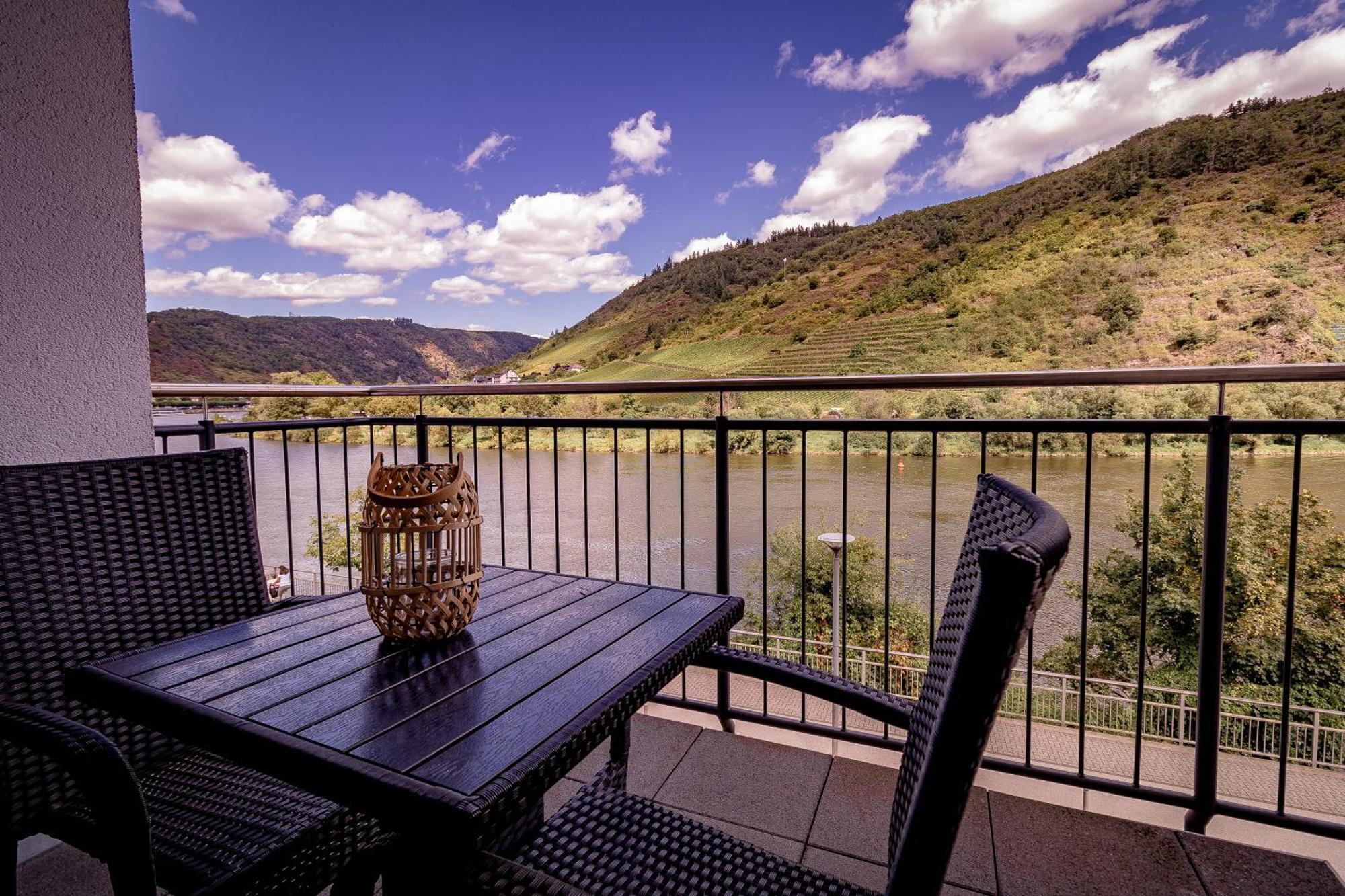 Moselpromenade Villa Moselufer, Panorama & Burg Cochem Blick, Netflix, Balkon Exteriér fotografie